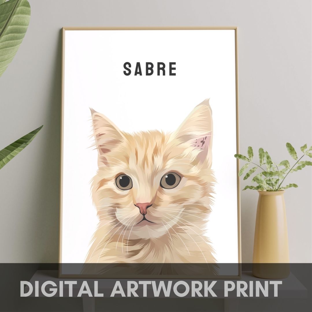 Custom Cat Portrait - Digital File